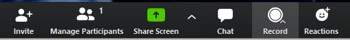 Zoom menu bar